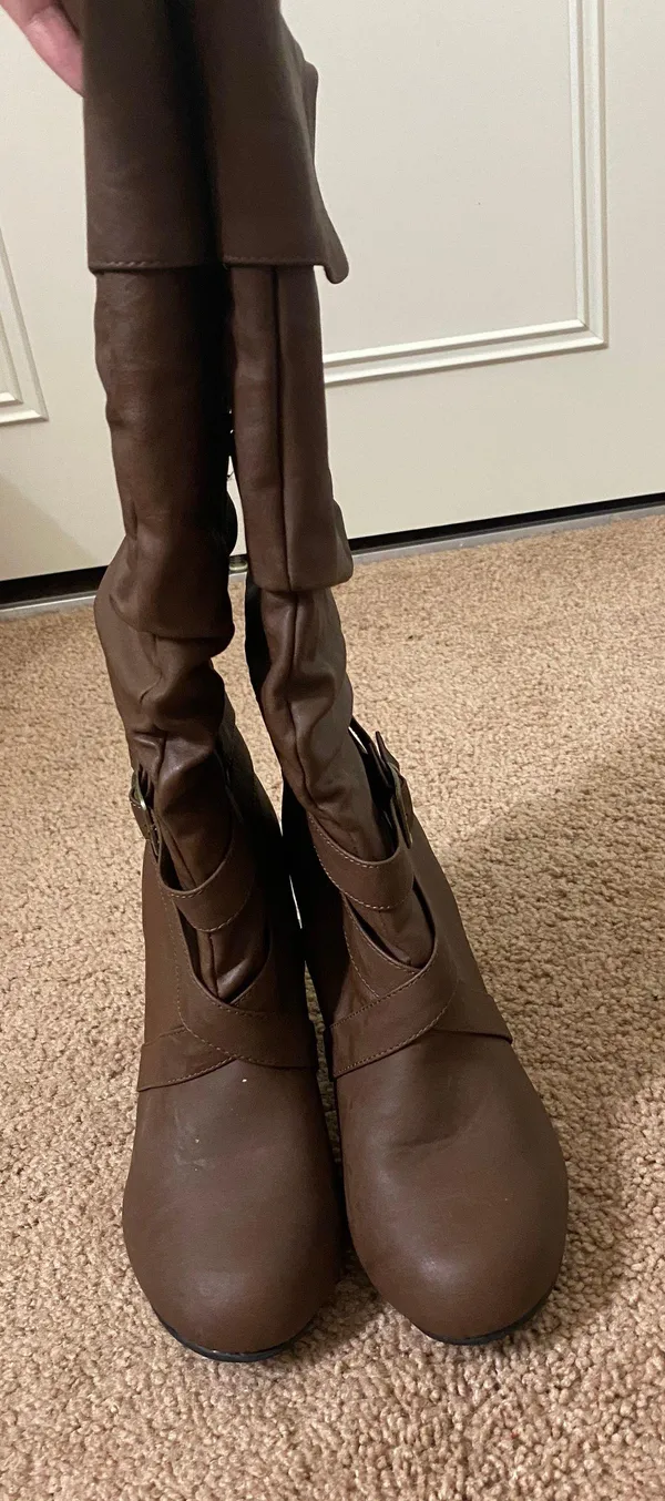 High Heel Boots Brown Size 8 - Image 4