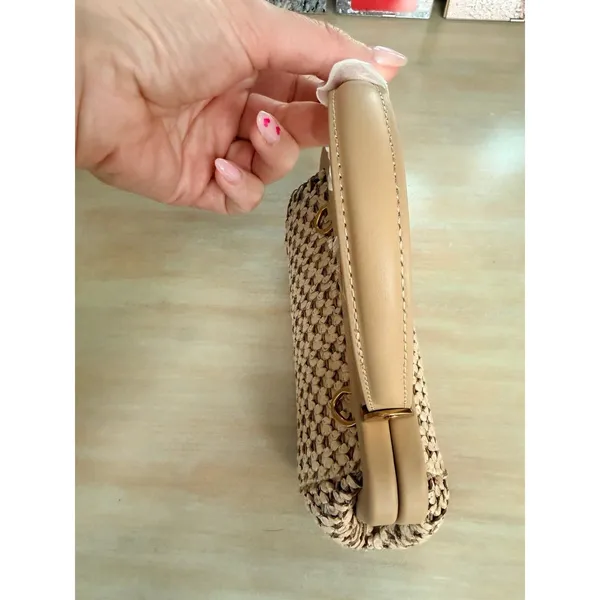 NEW | Cult Gaia Zuma Mini Woven Crossbody Tote Sand Top Handle Bag NWT $458 - Image 7