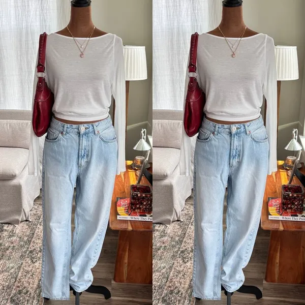 BDG Urban Outfitters Light Wash Mom Jeans High Waist Straight Leg W28 - Image 3