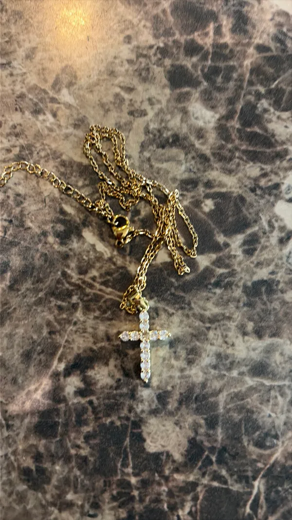 Cross necklace Gold - Image 2