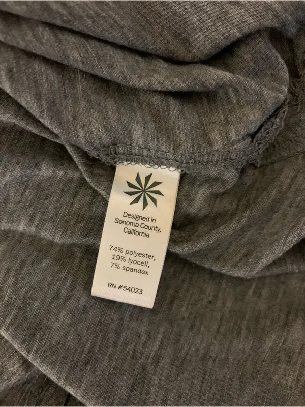 Athleta M Gray Heather Strappy Back Tank Top Side Slit Athletic - Image 5