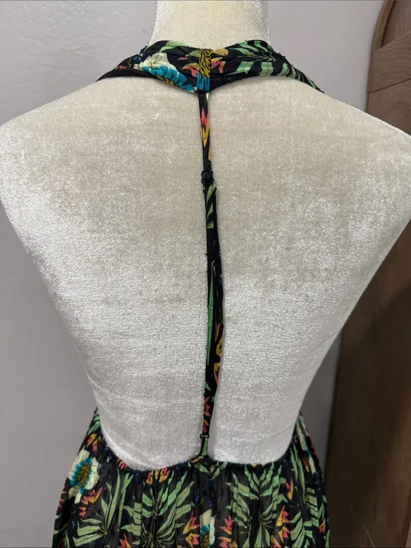 Brenda Quinn x Anthropologie Tropical Floral Resort Wear Halter Maxi Dress - Image 7