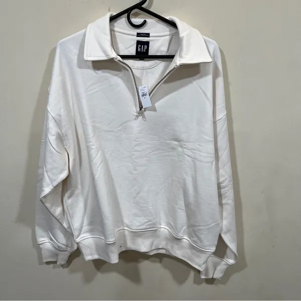 NWT GAP GapFit Oversized Quarter-Zip Hoodie size M - Image 7