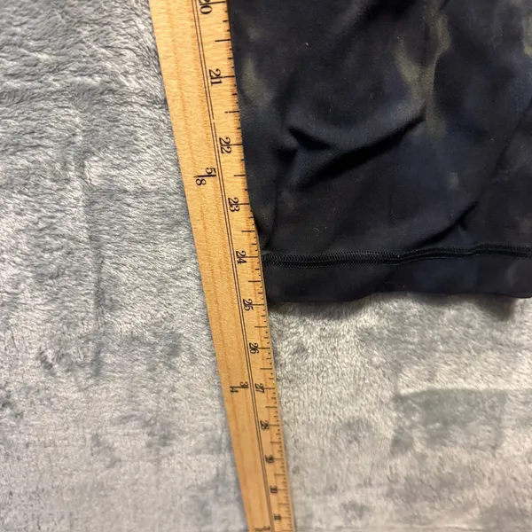 2208 | Lululemon Align Tie Dye High Rise Crop Leggings Black Green Women 20 - Image 4