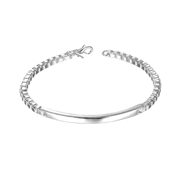 Solid Box Chain Bracelet | 925 Sterling‎ Silver - Image 7