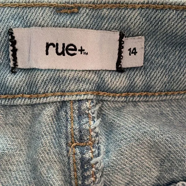 Rue+ Rue21 Denim Blue Jeans Womens Size 14 Straight Wide Leg Loose Fit - Image 2