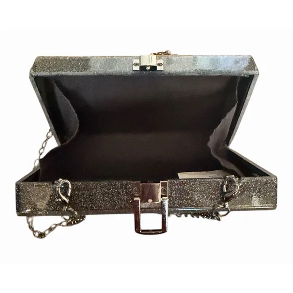 A New Day Black Pearl White Confetti Acrylic Box Clutch Chain Bag - Image 16