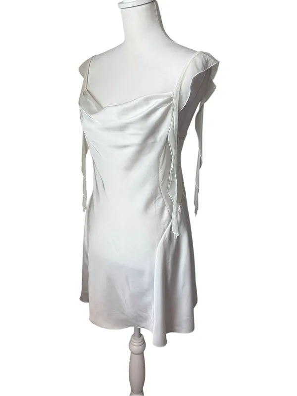 White Fairy Mini Slip Dress - Image 2
