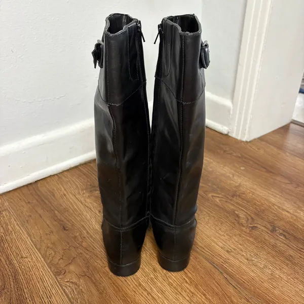 Lauren Ralph Lauren Boots Women 8.5B Sigrid Tall Riding Black Leather Equestrian - Image 11
