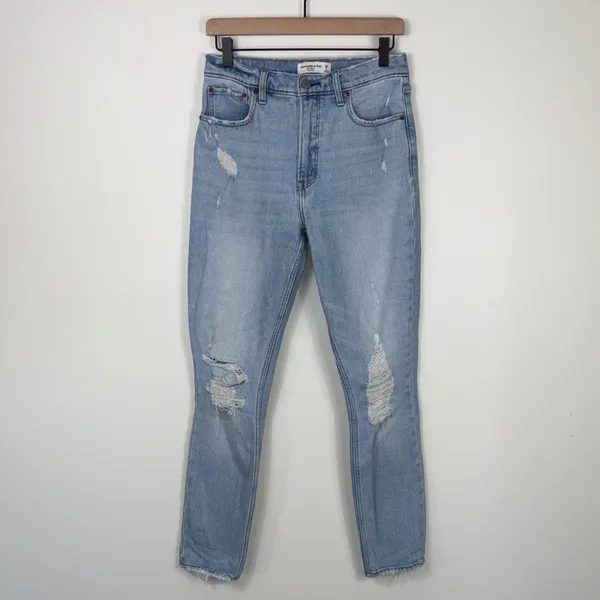 Abercrombie Skinny Jeans High Rise Women’s Size 28 6 Long Blue Denim - Image 2