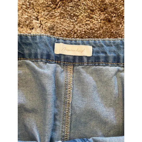 Y2K Asymmetrical Patchwork Denim Mermaid Flared Midi Skirt Medium Wash Boho Chic - Image 3