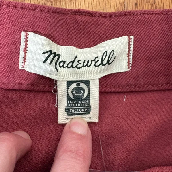 Madewell Emmett Wide Leg‎ High Rise Pants Antique Rose Pink size 25 NWT - Image 7