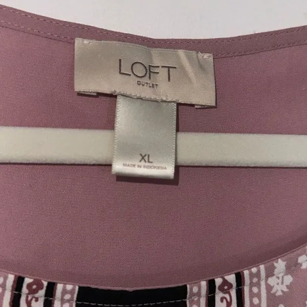 LOFT Sheer Blouse, XL, Mauve Pink Color - Image 5