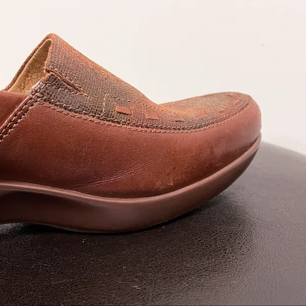 Ariat Brown Leather Clogs 7B 7 B Advanced Stability Cushioning 1000483 *No Box* - Image 10