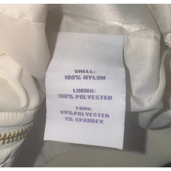 New Joy Clean Boss Performance Bomber Jacket Womens Medium Cream‎ Preppy Classic - Image 7