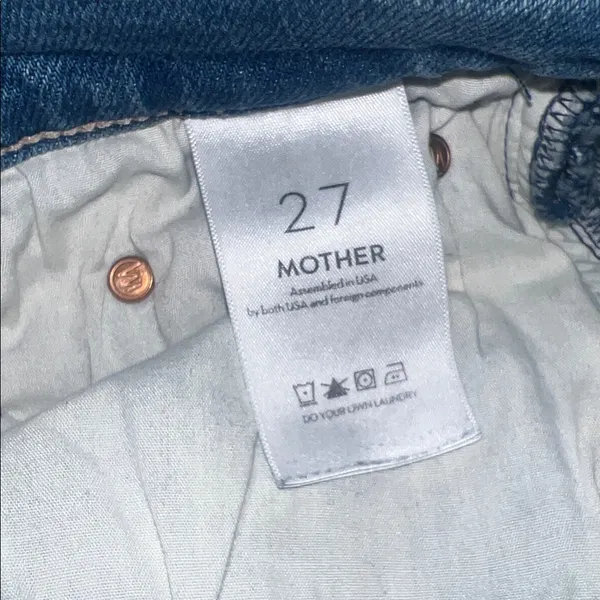 MOTHER The Tripper Ankle Fray Straight Leg Distressed Button Fly‎ Sz 27 - Image 11