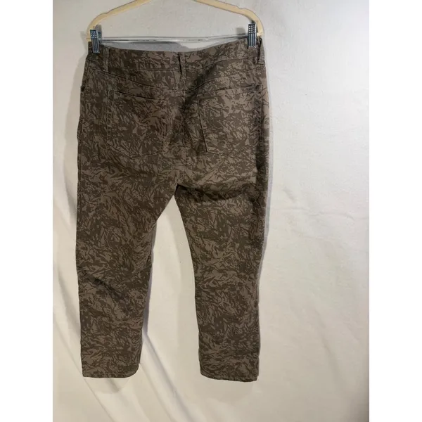 Miraclebody Women Brown Abstract Print Straight Leg Stretch Jeans Size 14 Camo - Image 3