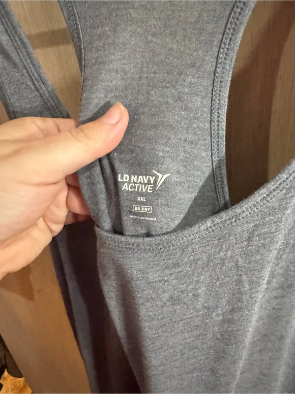Women’s Old Navy Active Go Dry Gray Racerback Tank Top Size XXL - Image 3