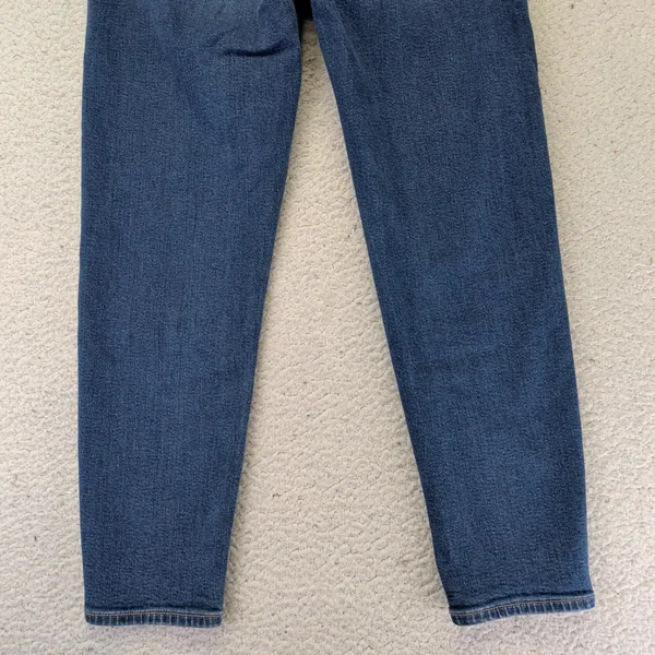 American Eagle Mom Jeans Womens 2 Regular Blue High Rise‎ Tapered Stretch Denim - Image 9