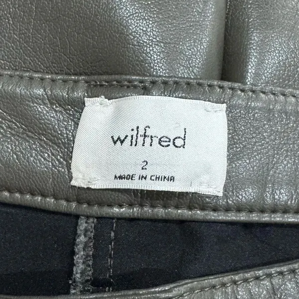 Aritzia Wilfred The Melina Wilfred Gray Vegan Leather Pants Women’s 2 - Image 4