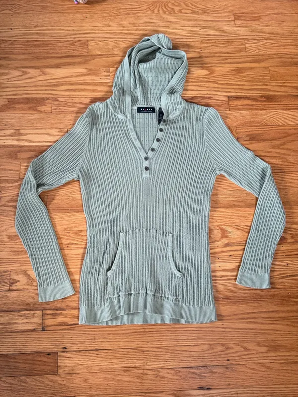 Urban Outfitters green knit button up sweater - Image 2
