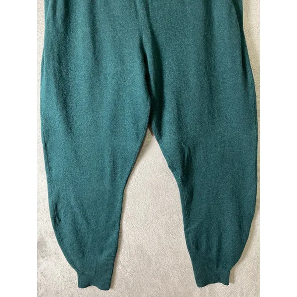 Lululemon Organic Cotton Cashmere Knit Mid Rise Joggers Heathered Green Jasper 8 - Image 3