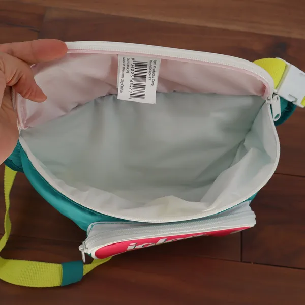 Igloo Stay Cool Retro Colorblock Fanny Pack Teal Pink Yellow Waist Bag - Image 3