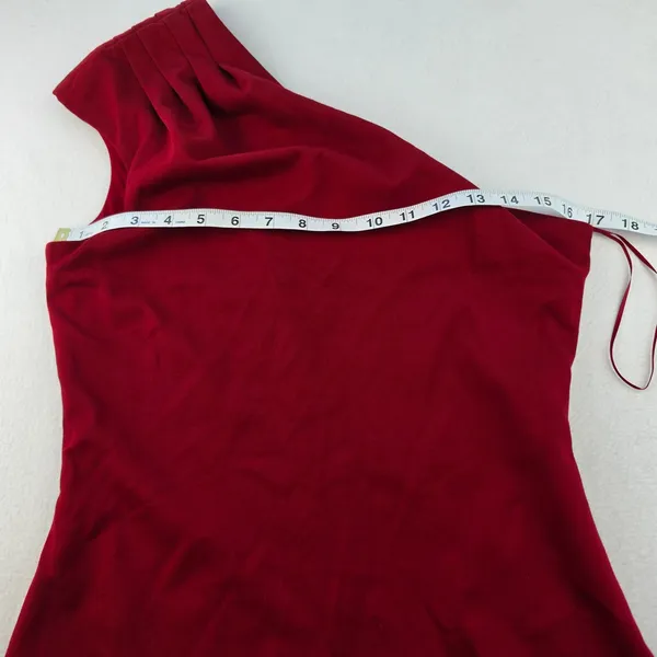 Dress The Population NWT Quinn One Shoulder Cocktail Dress Red Size Medium - Image 7