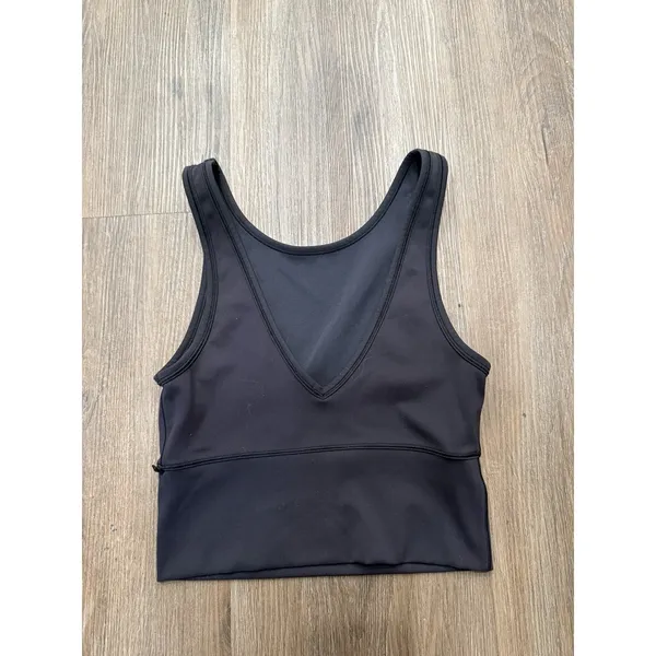 Lululemon Shirt Womens Size 2 Black Athletic Casual Logo‎ Ladies Tank Outdoors - Image 2