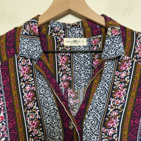 Natural Life Women Ansley Dress Large Multicolor Boho Floral Patchwork Hippie‎ - Image 6