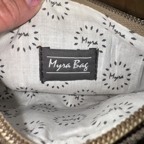 Myra Bag Small Crossbody Canvas Hair-on Hide Southwestern Boho Brown Multi-color - Image 4