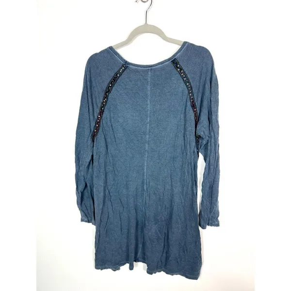 Free people sequin embellished‎ blue tunic - Image 7