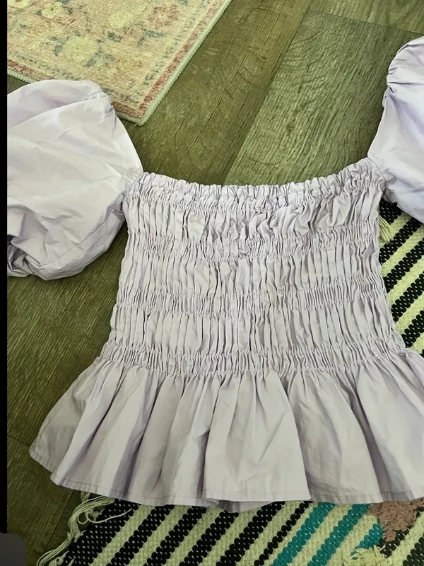 ASTR The Label SAVINA BUBBLE SLEEVE TOP SOLD OUT ONLINE size XS - Image 10