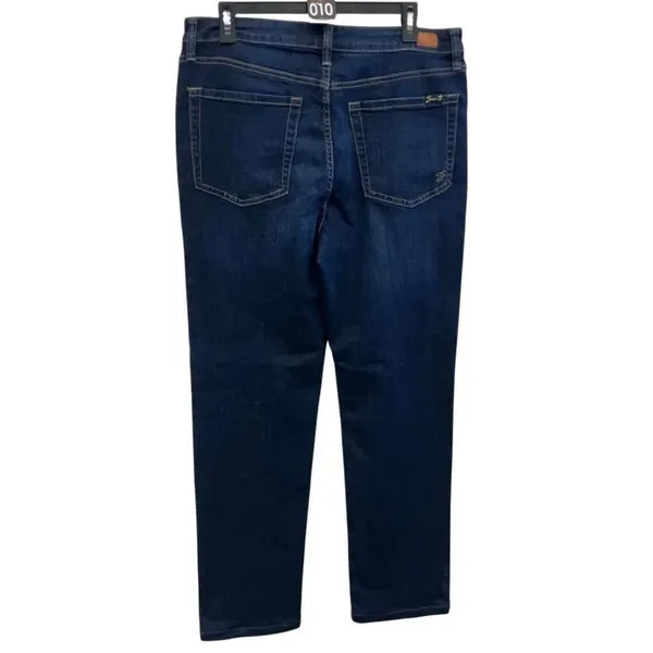 Seven7 high rise vintage straight dark wash non ripped jeans size 12 #740 - Image 2