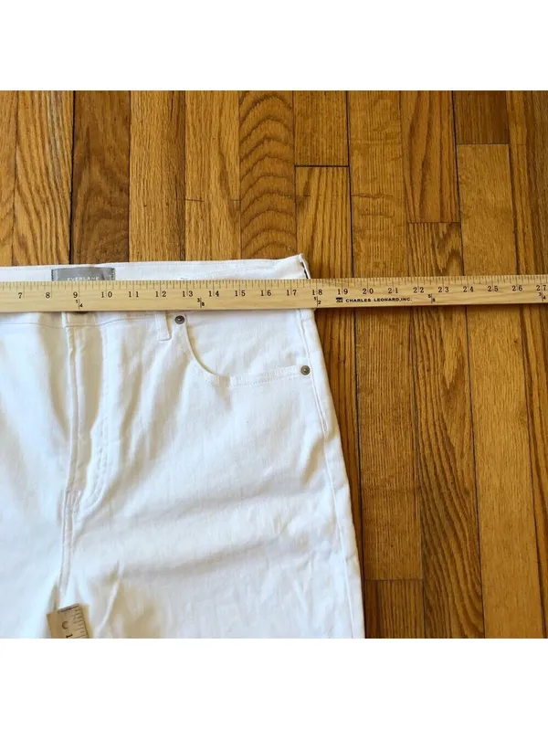 Everlane NWOT Women's White The High Rise Skinny Jean Size 33R - Image 4