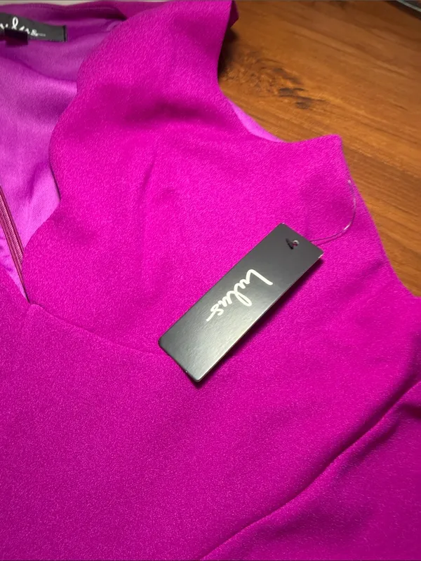 Lulu's Fuchsia Scallop V-Neck Mini Dress - Image 9
