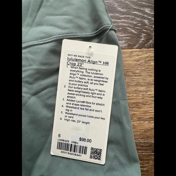Lululemon Align High Rise 23” Crater Blue Size 6 NWT - Image 4