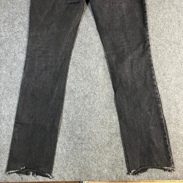 Abercrombie & Fitch High Rise‎ Skinny Jeans Black Front Seam Slit Hem 28 6L - Image 11