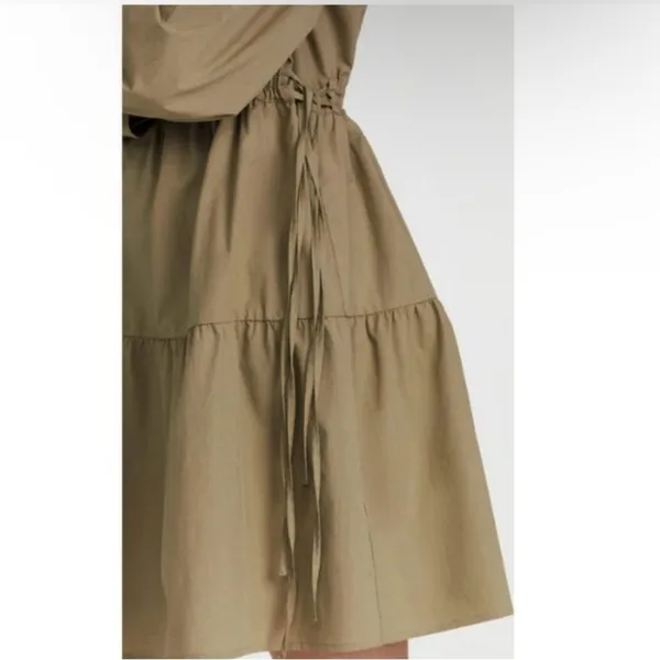 Rails Ivy Mini Moss Green Tie Waist Tiered Dress Women's Size Small - Image 6