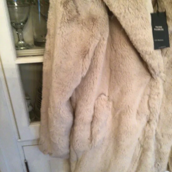 HP💝Lucky Brand Women’s Faux Fur Jacket in khaki size medium - Image 7