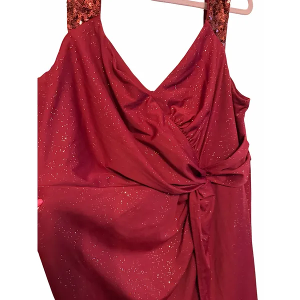 NWT EverPretty Red Sequin Formal Gown - Size 22 - Image 9