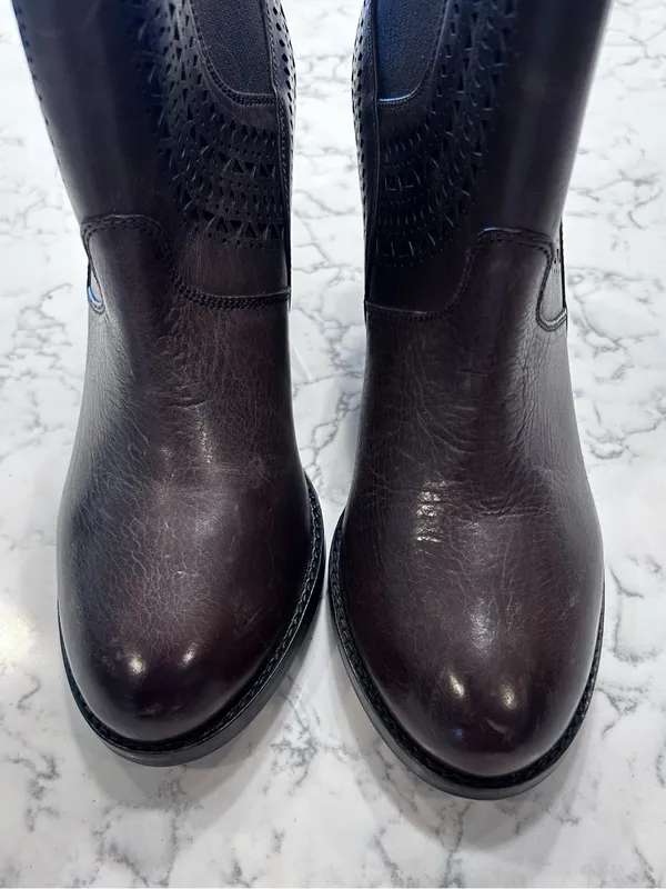 Ariat Brown Leather Womens Versant Leather Stacked Heel Ankle Boots Size 9.5‎ - Image 5