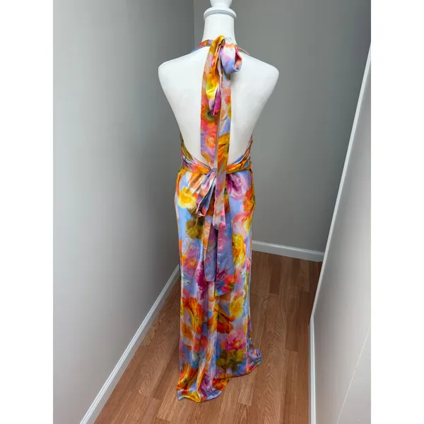 Show Me Your Mumu Chelsea Maxi Dress Brushed Blooms Abstract Print Size Small - Image 8