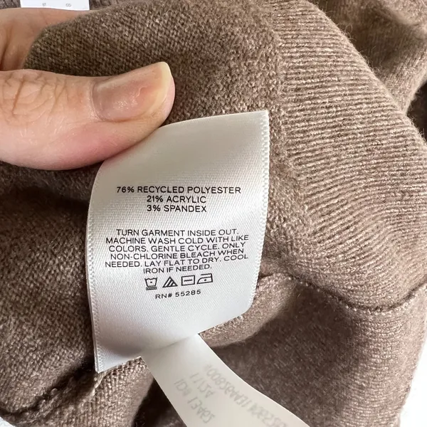 Express‎ Womens Cowl Neck Off Shoulder Sweater Brown Long Sleeve Knit Medium NEW - Image 5