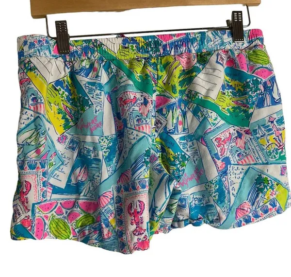 Lilly Pulitzer Pop Up Wish You Were Here Katia Casual Summer Shorts Size S - Image 6