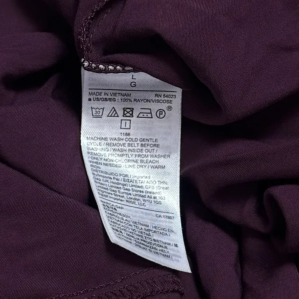 NEW Gap Purple Wide Leg Crop Jumpsuit Summer Coastal Travel Comfort Chic L - Image 9