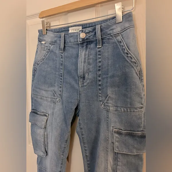 Ceros Time For Change Sabrina High Rise Cargo Straight‎ Jeans in Malibu Size 24 - Image 7