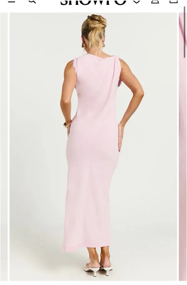 NWT Showpo linen soft pink dress size 4 - Image 4