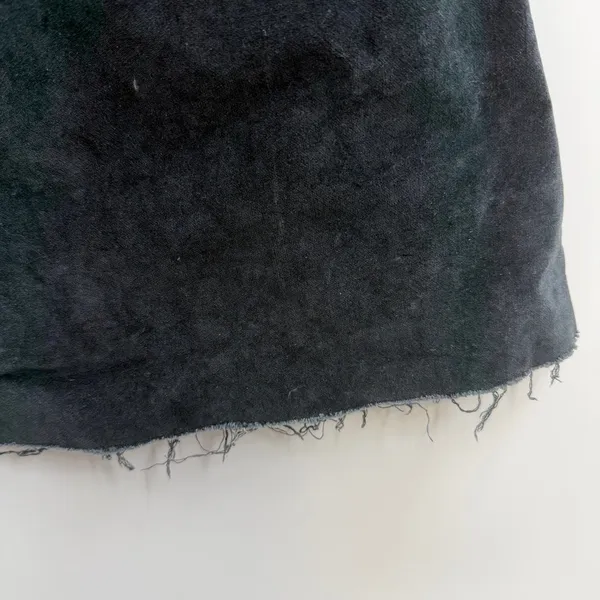 Free People Just Float On Velvet Flare Jeans 24 Black Bell Bottom Raw Hem - Image 3