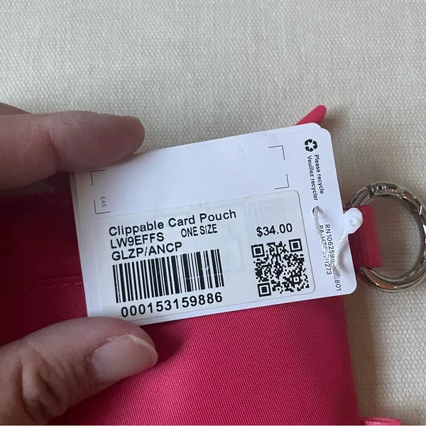 Lululemon Clippable Card Pouch - Glaze Pink - Image 7